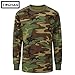 TWCHAS Men's Camo Long Sleeve Shirt - Military Tactical & Hunting & Fishing T-Shirt - Breathable and Lightweight, Suitable for Outdoor and Everyday Wear(Woodland Camo/XL)