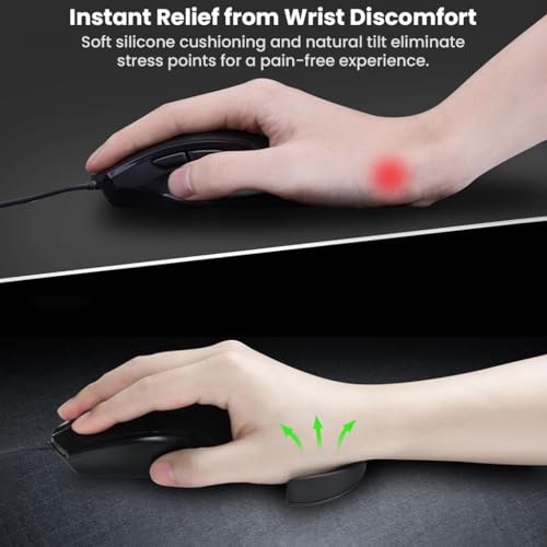 Image of Gaming Mouse Wrist Rest Pad - Ergonomic Right-Hand Support with Soft Silicone Top, ABS Base & Natural Tilt for Office /PC Use Pain-Relief Palm Cushion Silicone Wrist Rest for Gaming, Laptop
