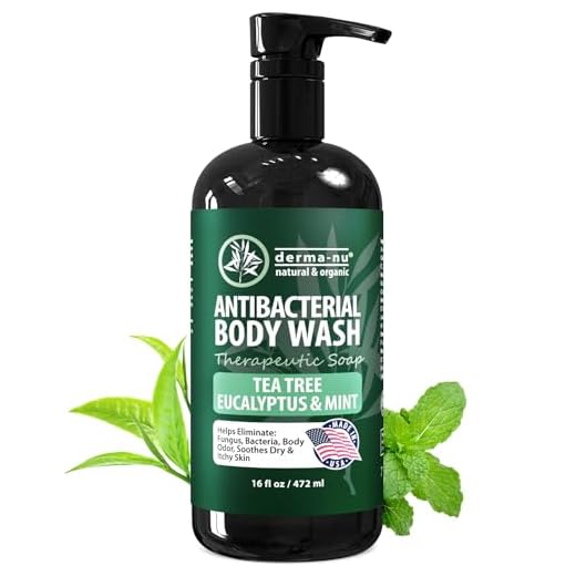 Antifungal Antibacterial Soap & Body Wash - Natural Fungal Treatment with Tea Tree Oil for Jock Itch, Athletes Foot, Body Odor, Nail Fungus, Ringworm, Eczema & Back Acne - For Men and Women - 16oz
