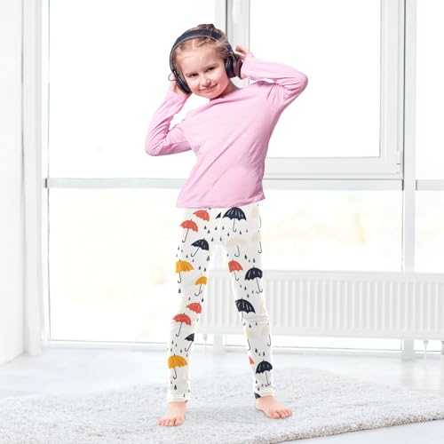 Colorful Drops Girls' Leggings Toddler Doodles Kids Yoga Pants Dance Active Tights 4T4