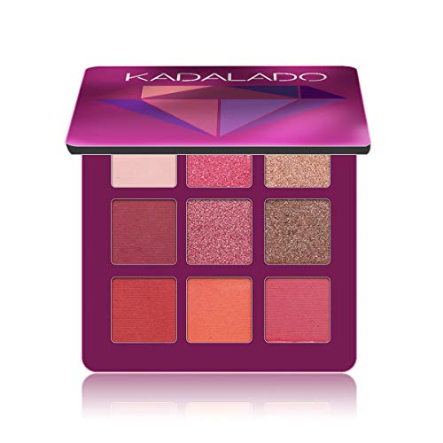 Palette di ombretti trucco opaco + luccichio 9 colori eyeshadow resistente all acqua altamente waterproof pigmentato leggero e facile da trasportare (05)