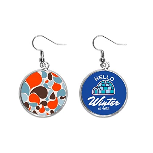 Pendientes de gota de agua coloridos joyería colgante de invierno