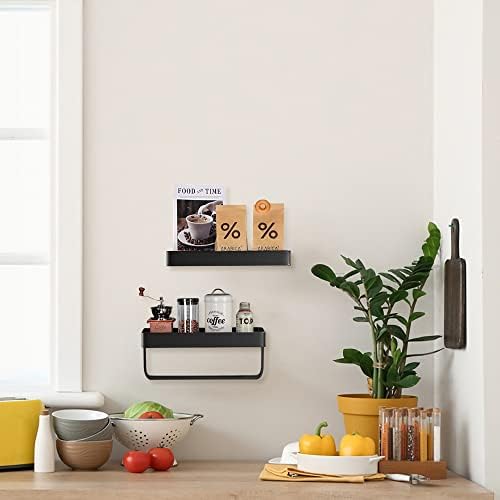 Shower Caddy Organizer Shelves ,2 Pack No Drilling Wall Mounted Black Shower Caddy with 4 Hooks , shower Shelves Rustproof Shower Organiser for Bathroom, Dorm, Toilet, Kitchen with Towel racksmall)