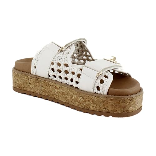 Image of Steve Madden BigSchmona Women's Sandals Bone Multi Size 9 M