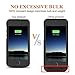 SNSOU attery Case for iPhone 5/5S/SE, Upgraded 40mAh Battery Charging Case for iPhone 5 SE 5S Magnetic Charger Black