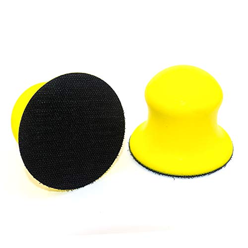 2 Pack 3 Inch Hook and Loop Hand Sanding Block Round Sanding Pad Hook Backing Plate for Sanders or Polishers - Thumbnail 2