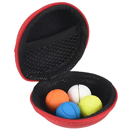Patikil Tennis Vibration Dampener In Red Gift Case, 4 Pack Shock Absorber For Your Tennis Racket & Strings, Yellow, Orange, Blue, White #TOP26