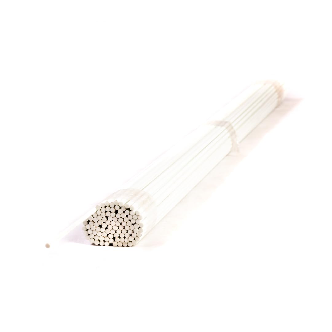 Pręty z Włókna Szklanego, Białe, 200cm, 10mm, 25 Sztuk