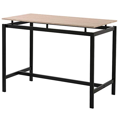 Fanye 5-Piece Kitchen & Dining Room Counter Height Furniture Sets, Industrial Style Table And 4 Stools, Oak #TOP7