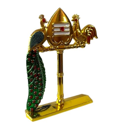 Image of Steel Murugan Vel Statue (8 cm) | Divine Lord Karthikeya Spear for Car Dashboard & Pooja Room Decor | Durable Red Vel Idol for Altar & Spiritual Gifting (with kodi)