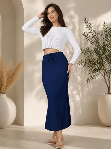 Image of Stretchable Saree Shapewear Petticoat for Women,Skirts for Women,Smooth Curve 4-Way Stretch Fish Cut Peticote Innerwear,Shape Wear Dress for Saree