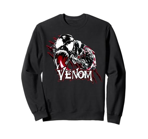 Image of Marvel Venom Character Profile Scratch Badge Sweatshirt