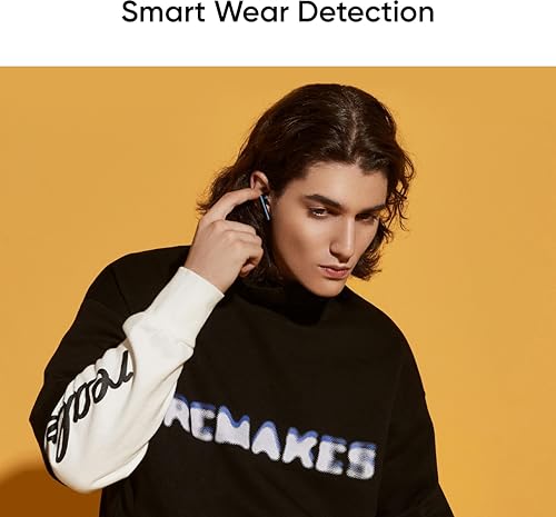 Image of realme Buds Air 2 True Wireless in Ear Earbuds with Active Noise Cancellation (ANC), Super Low Latency Gaming Mode, Smart Wear Detection, Fast Charging & Up to 25Hrs Playtime (Closer Gold)