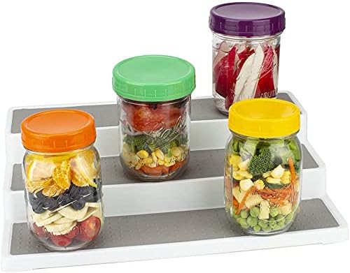 Tiardey 16 Pcs Colored Plastic Mason Jar Canning Lids  8 Wide Mouth(86mm) & 8 Regular Mouth(70mm) Ball Mason Lids