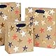 Glick Große Geschenktüte Kraftsterne 315 x 260 x 135 mm Luxus Recycelbare Tasche für Geburtstage & Feiern