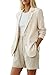 Mina Self Short Sleeve Blazers Jacket for Women Linen Long Summer Shirts Spring Tops Beige Outfits Oversized Plus Size Womens Blazer Business Casual Work Dressy Fashion Lightweight Women's Jackets