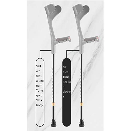 Stampelle per avambraccio Canes 1 paio - Impugnatura ergonomica con impugnatura comoda - Stampella per polsini leggeri, regolabili, ergonomiche, punte in gomma sostituibili antiscivolo Keep it in