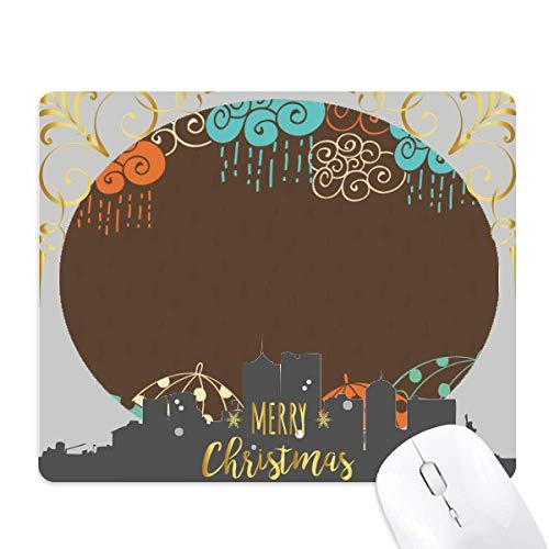 Tapis de souris nuages de pluie de Noël pour bureau cosy