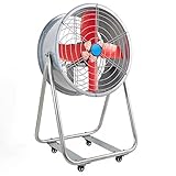 Angle réglable : la tête inclinable du ventilateur de sol industriel permet une direction précise du flux d'air pour cibler des zones spécifiques pour un confort ultime