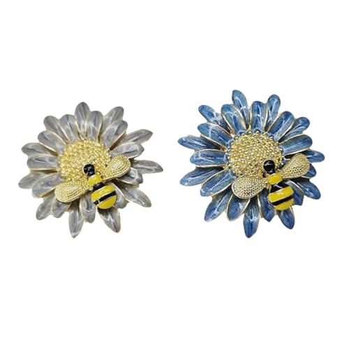 Brooch en alliage mignon fleur de tournesol et marguerite lot de 2