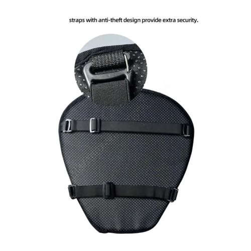 Coussin de siège moto respirant confort nid d'abeille noir