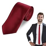 GNALIA Cravate Homme Élégante, 1 Pièce Largeur 5Cm Bordeaux Pour Mariage Et Cérémonies Avec Boîte Cadeau
