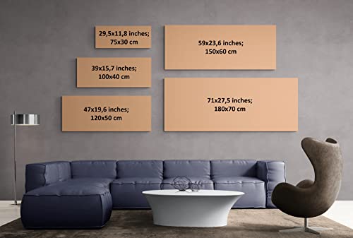 Yobesho Large Islamic Wall Art, Islamic Canvas Print, Muslim Home Decoration, Quran Wall Art, Arabic Calligraphy, Muslim Wedding Gift (47X19,5 Inches, Ayatul Kursi 1) #TOP2
