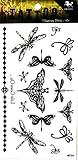 PP TATTOO 1 Sheet Butterfly dragonfly Tattoos Body Art Stickers Color Flash Fake Waterproof Tattoo Stickers for Women Men