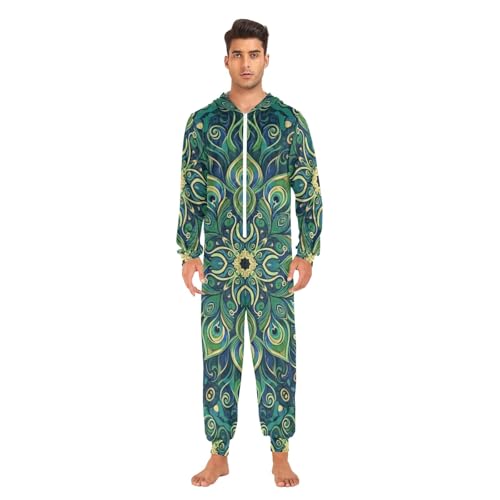 Combinaison pyjama à capuche mandala pour vos soirées cocooning