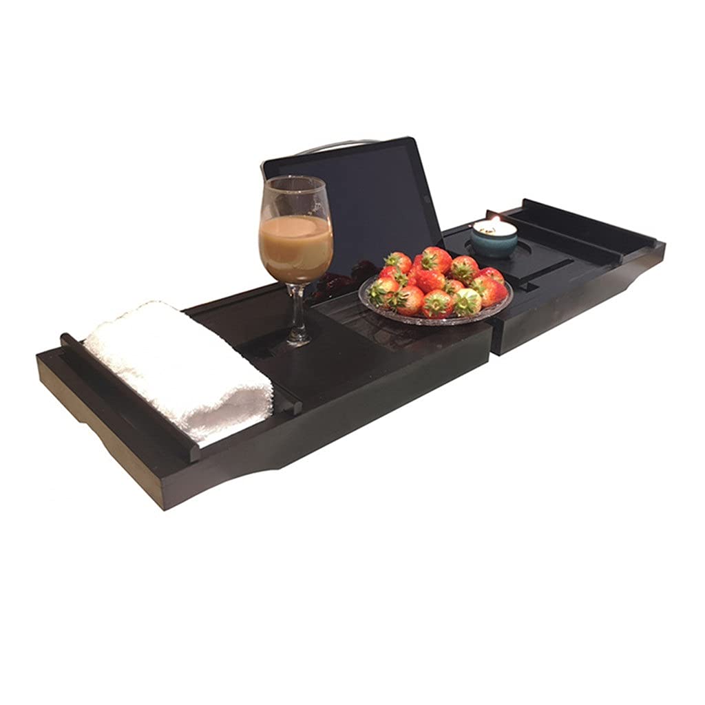 Baignoires extensibles étagère anti-glisse support livre et vin de salle de bain