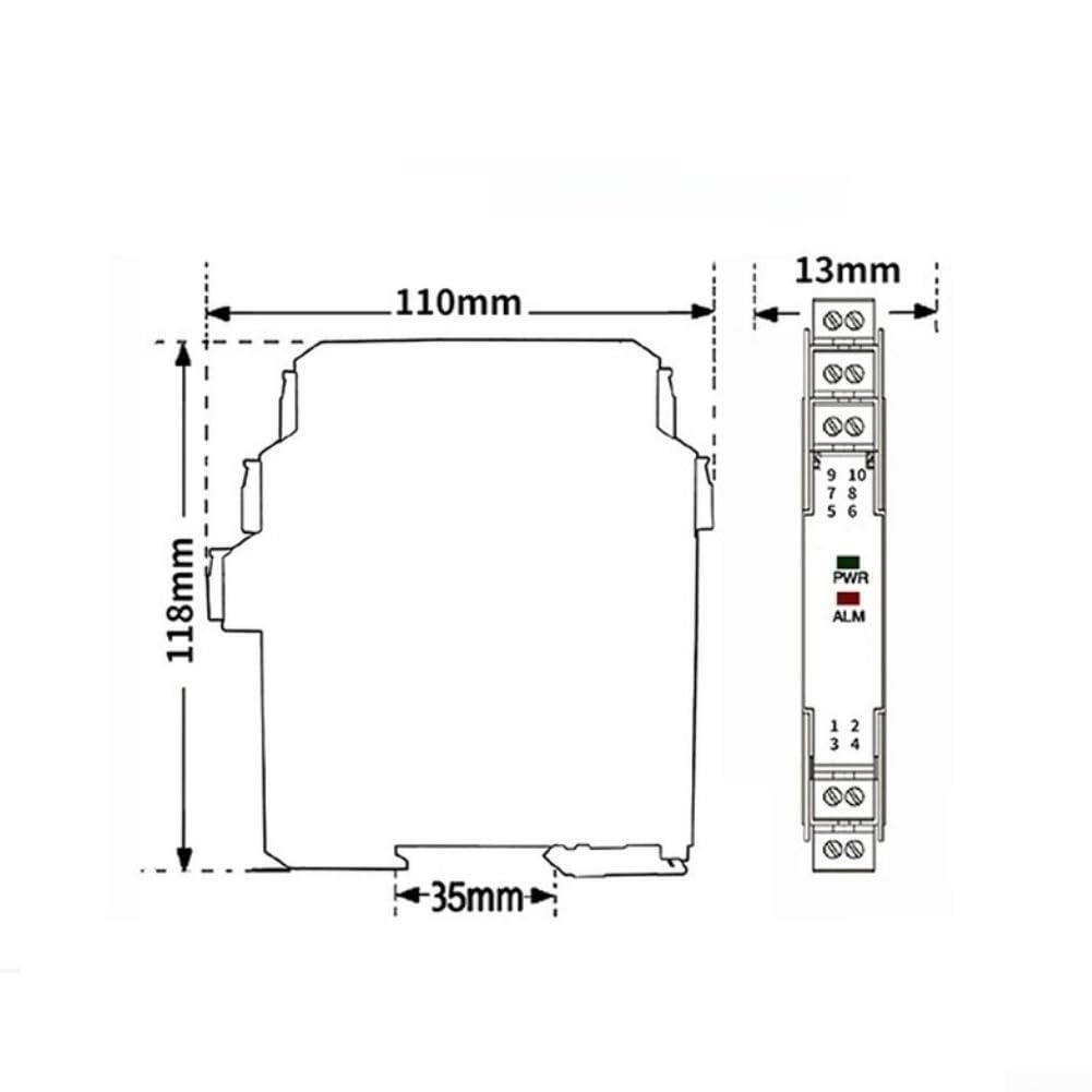 Conversor de señal 4-20 mA a 0-5 V para control PLC