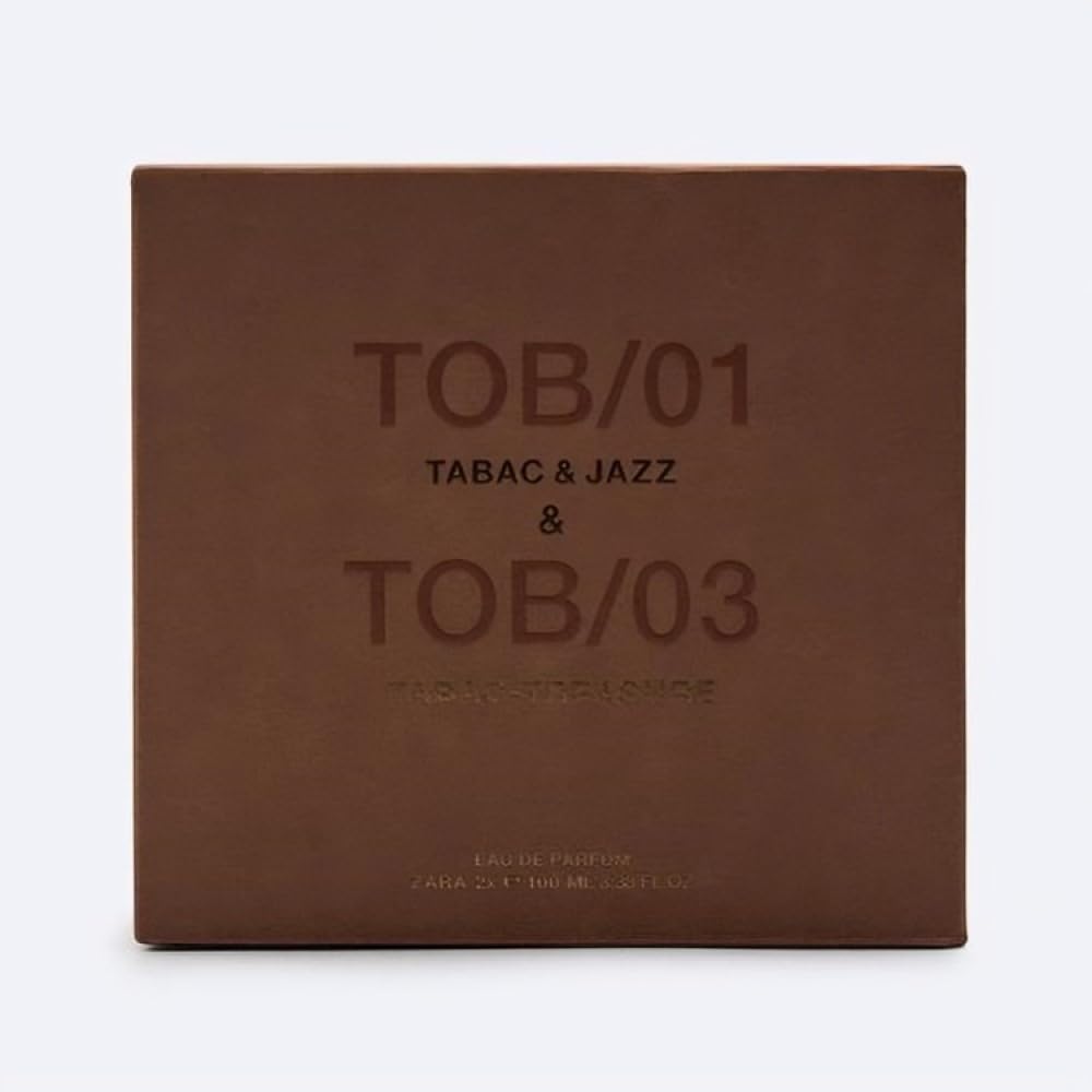 Amazon.com: Zara Man TOB/01 Tabac & Jazz + TOB/03 Tabac Treasure Tobacco  Colonia para hombres EDP Eau De Parfum 2 x 3.4 fl oz (3.4 onzas líquidas) :  Belleza y Cuidado Personal