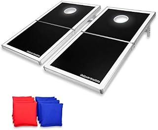 GoSports LED Light Up Cornhole Set, Regulation Size