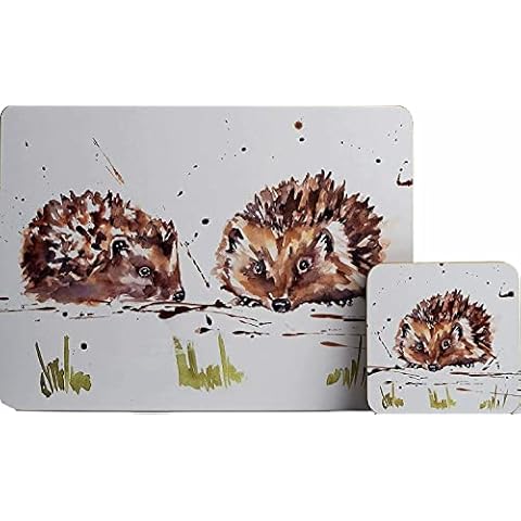 Sets of 4 Placemats with 4 Matching Coasters (Hedgehog Placemat and Coaster Set) Cover