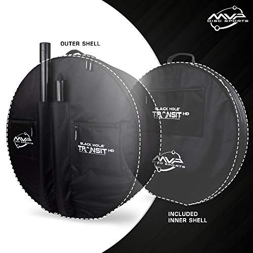 Image of MVP Disc Sports Black Hole Pro HD 24-Chain Portable Disc Golf Basket with Transit Bag
