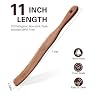 Spurtle for Sourdough Starter, Mixing, dough whisk, Reaching Bottom of Jar, Natural from High Moist Resistance Teak, wooden bread making tools, NonStick Cookware #1