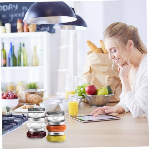 Tarros de cristal herméticos multiusos transparentes lavables de 237 ml 5