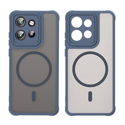 Image of Compatible with Motorola ThinkPhone 25 Case Cover,Compatible with MagSafe,Anti-Fall,Compatible with Motorola Edge 60 Neo XT2509-1 Cell Protective Phone Case Blue