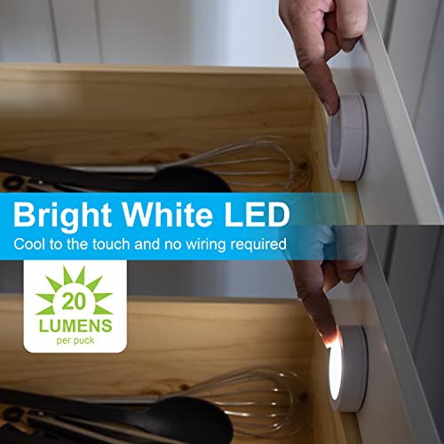 Ge 25434 Wireless Led Puck Lights, Battery Operated, 20 Lumens, Touch Light, Tap Light, Stick On Lights, Under Cabinet Light, Ideal For Kitchen Cabinets, Closets thumb #3