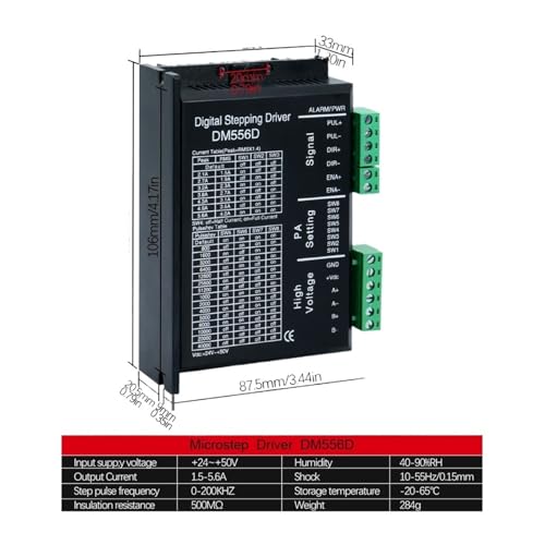 Motorisation pas à pas DM556D microstep drive pour commande CNC Nema23 - 2
