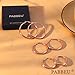 Rose Gold Hoop Earrings Thick Chunky Gold Hoops Hypoallergenic Large Rose Gold Hoop Lightweight Big Hoop Earrings For Women 50mm