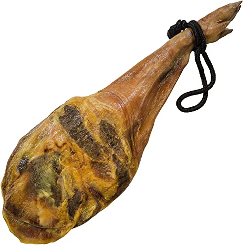 Serrano Schinken (Vorderschinken) Reserva + Schinkenhalter + Messer 4,5 - 5 Kg - Spanischer Schinken
