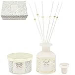 Lesser & Pavey Madelaine by Hearts Design Home Is My Happy Place Candle & Reed Diffuser Gift Set Cashmere & Silk For Home Fragrance | Air Freshener Aromatherapy Diffuser For Stress Relief