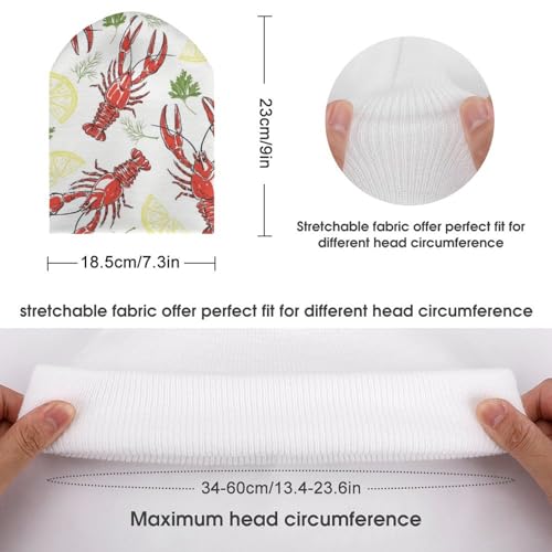 Animal of Crayfish Pattern Kids Beanie Hat for for Girls Boys Children Cap Winter Knitted Chemo Cancer Headwear Accessories Gifts Decoration Black2