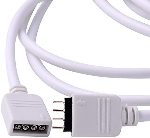2M 6.56ft 4 Color RGB Extension Cable LED Strip Connector Extension Cable Cord Wire 4 Pin LED Connector for SMD 5050 3528 2835 RGB LED Light Strip (2PCS)