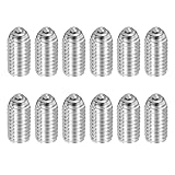QUARKZMAN Silberne Kugelkopf-Stellschrauben M5x10mm 304 Edelstahl Sechskant-Federstift-Gewindestifte Für Industrielle Elektronische Maschinen Hausmöbel Reparatur Arbeitsplätze 12 Stück