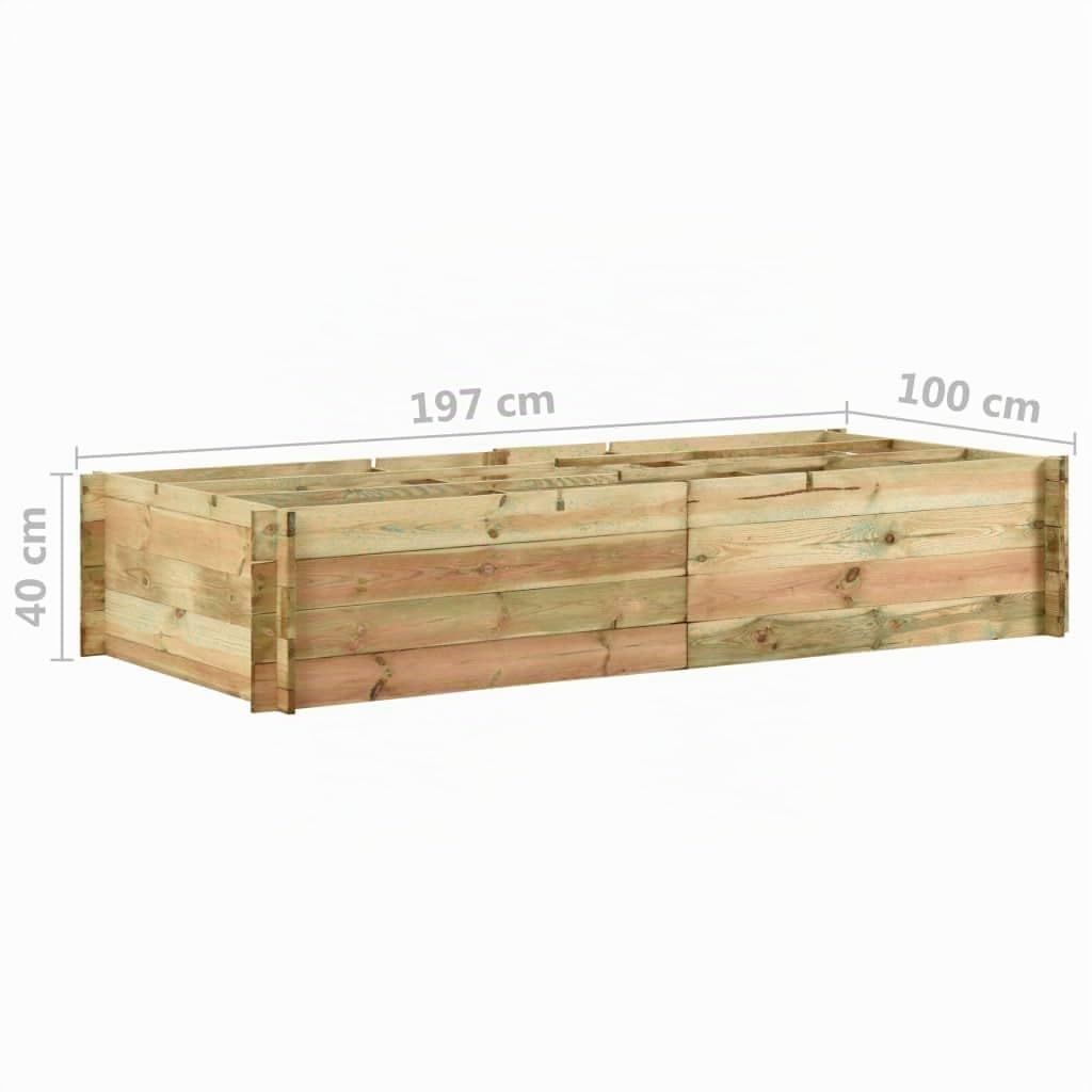 vidaXL Jardinera de Huerto Madera de Pino Plantador Sembradora Macetero