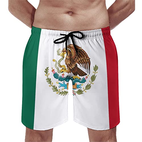 Men's Mexican Flag Board Shorts Summer Quick Dry Swim Trunks Swimwear2