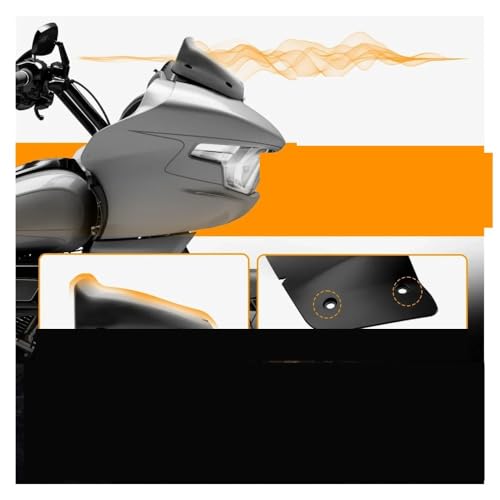 Pare-brise moto CVO Street Glide FLHXSE bulle noire 7" ABS 2023-2024