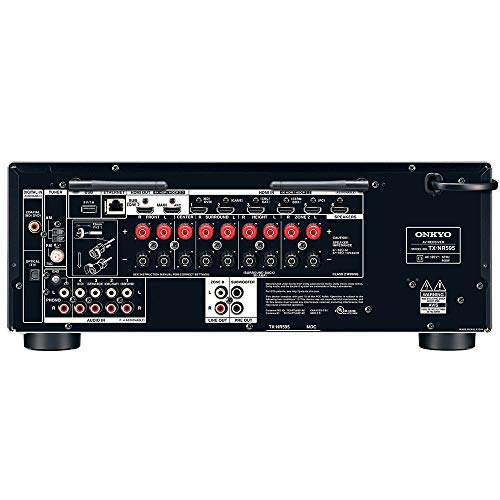 Onkyo TX-NR595 Home Audio Smart Audio and Video Receiver, Sonos Compatible and Dolby Atmos Enabled, 4K Ultra HD and AirPlay 2 (2019 Model), Black - Thumbnail 2